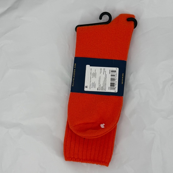 Polo Ralph lauren socks 10-13 orange nwt - Picture 2 of 3